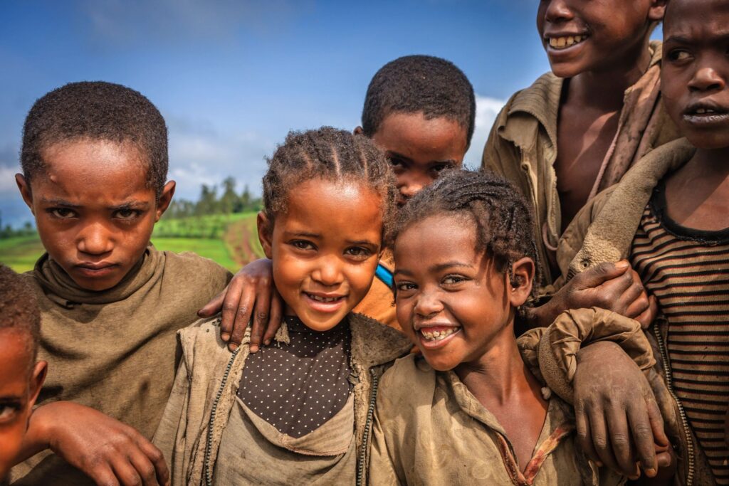 Group of African children, East Africa